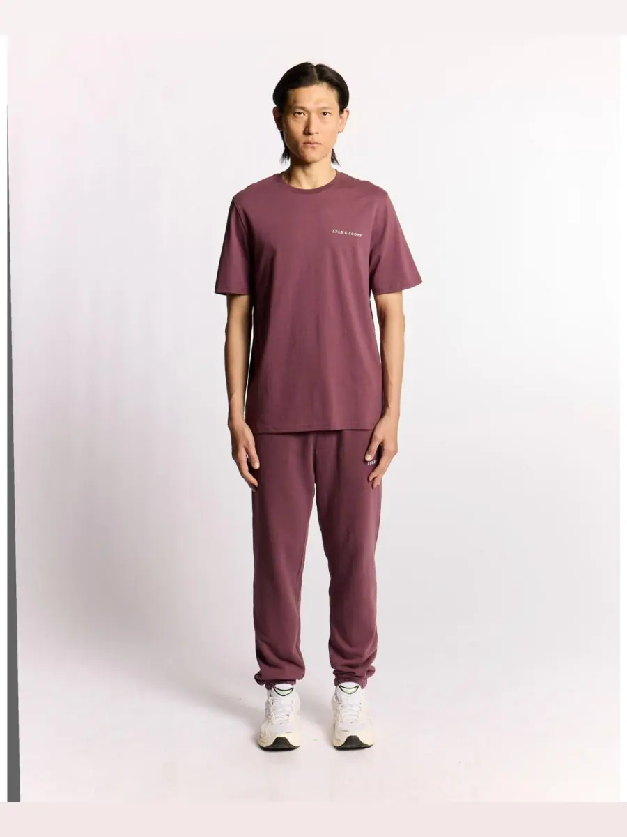 Мужская футболка с длинным рукавом Script Lyle & Scott — изображение 6 из 6, задымленный бордовый