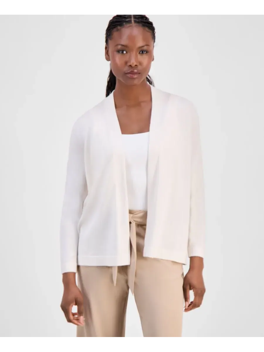 Кардиган с открытым передом AK Anne Klein Petite Chatham Anne Klein Essentials — изображение 1 из 4, белый