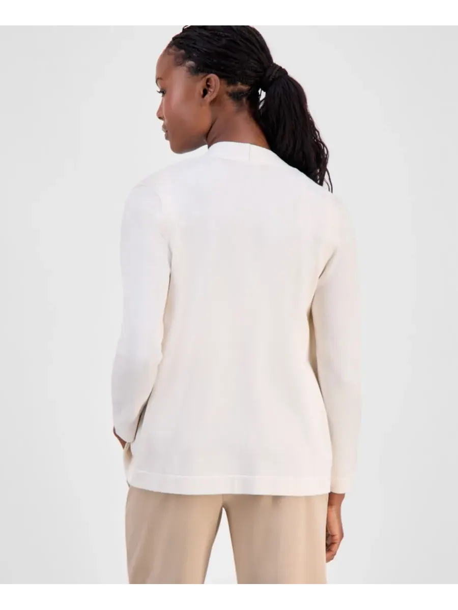 Кардиган с открытым передом AK Anne Klein Petite Chatham Anne Klein Essentials — изображение 3 из 4, белый