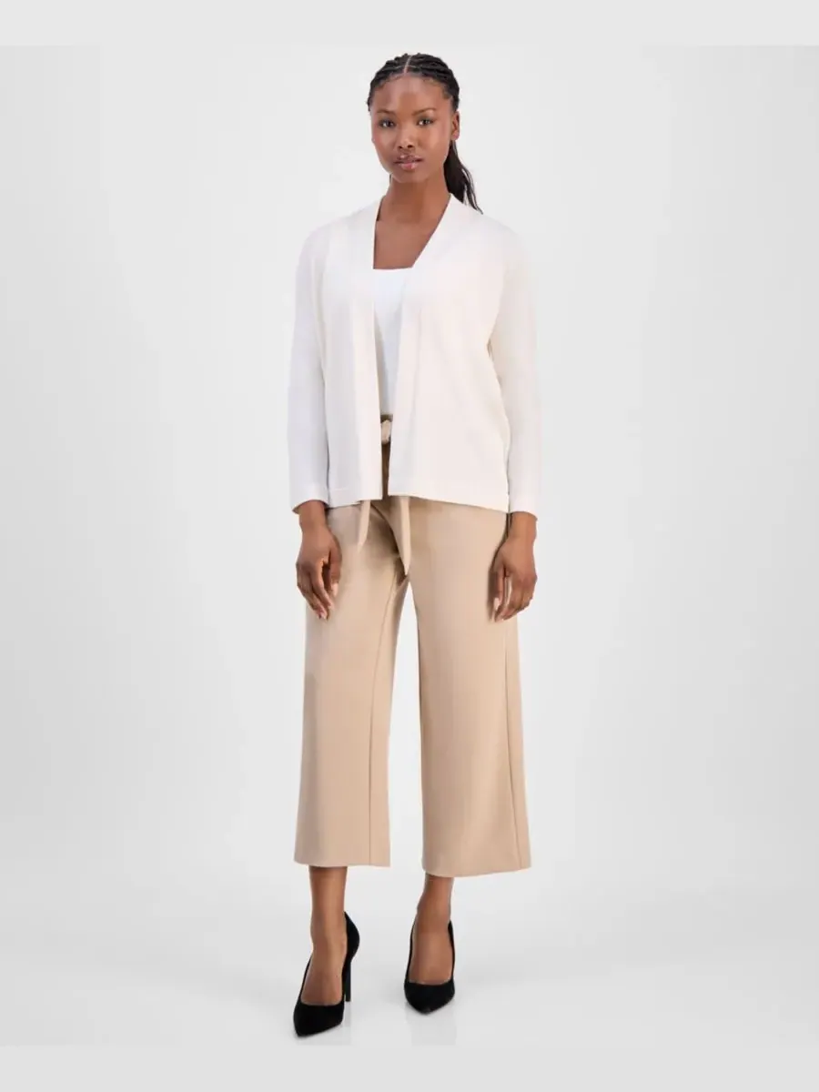 Кардиган с открытым передом AK Anne Klein Petite Chatham Anne Klein Essentials — изображение 4 из 4, белый