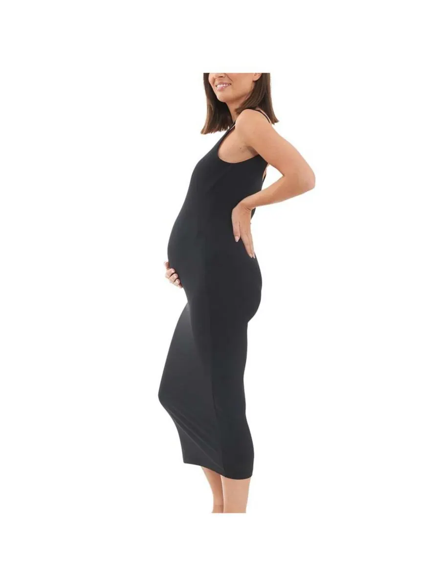 Роскошное трикотажное платье-футляр черного цвета Ripe Maternity — изображение 2 из 3, черный