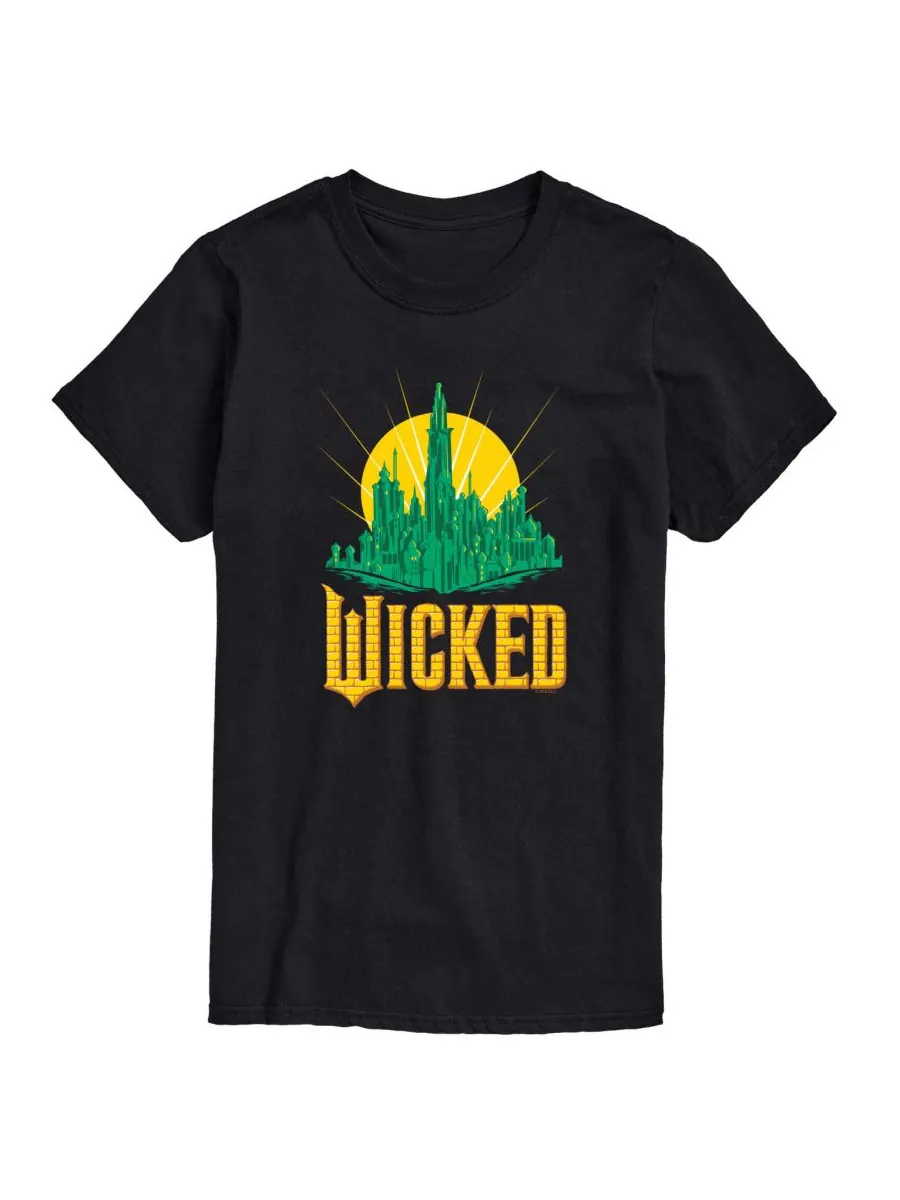 Мужская футболка с коротким рукавом и принтом "Wicked Part 2 Emerald City" AIRWAVES — изображение 1 из 3, черный