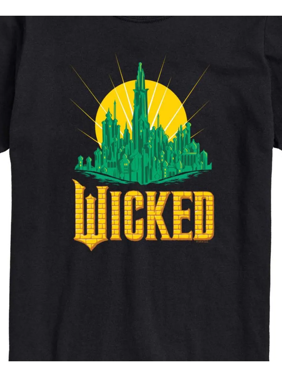 Мужская футболка с коротким рукавом и принтом "Wicked Part 2 Emerald City" AIRWAVES — изображение 3 из 3, черный