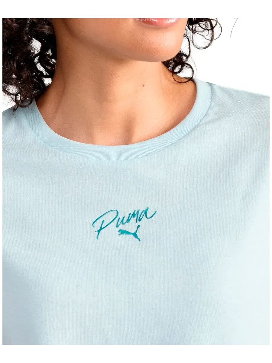 Женская футболка с графическим принтом и надписью Puma — изображение 3 из 4, прозрачный