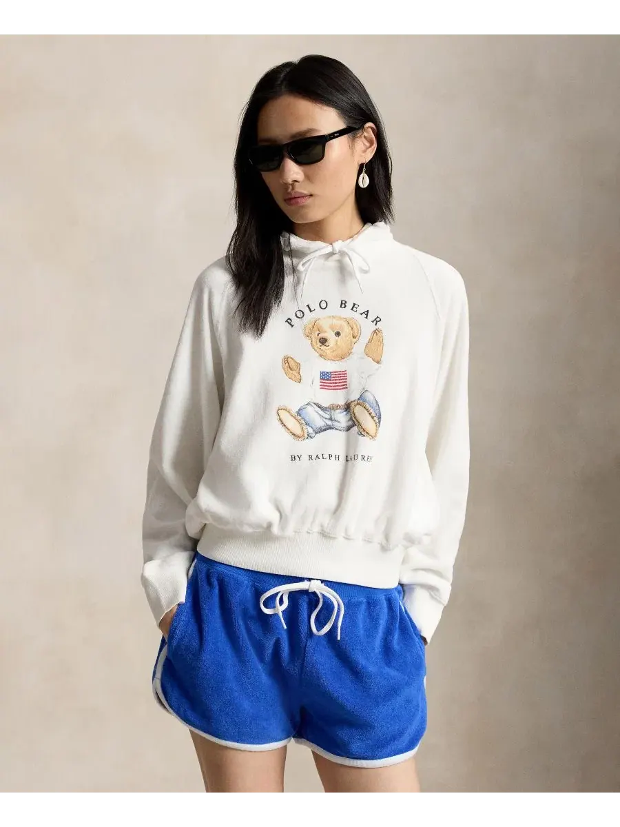 Женская толстовка с капюшоном на шнуровке и рукавами реглан Polo Ralph Lauren
