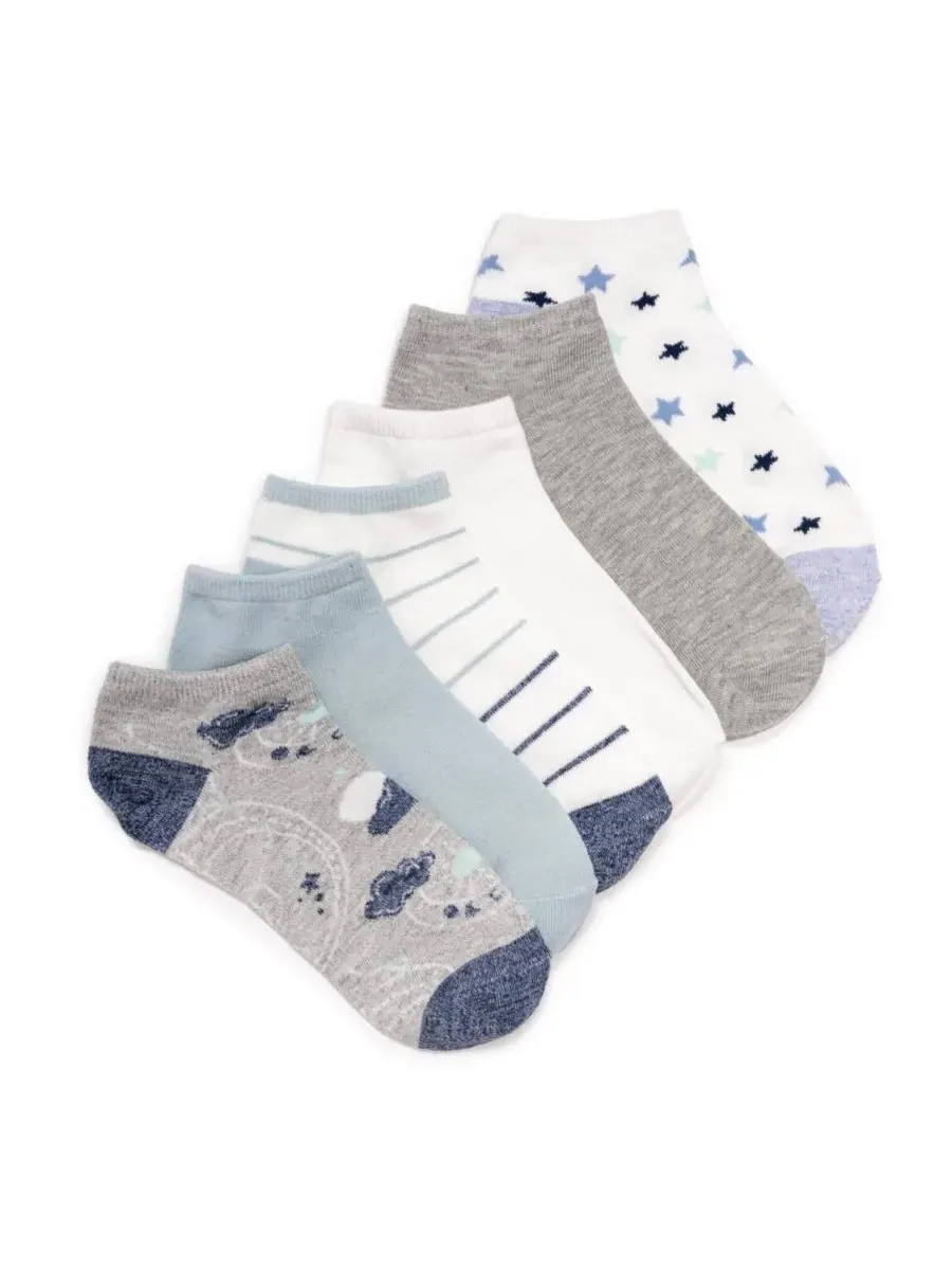 Женские низкие носки с оригинальным рисунком, упаковка из 6 пар MUK LUKS