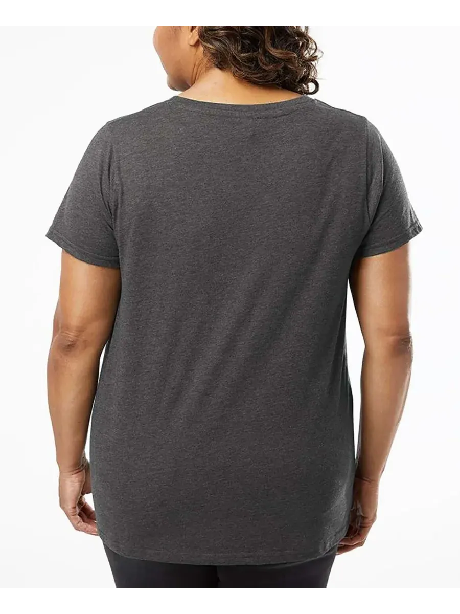 Футболка большого размера с изображением выглядывающей собаки и надписью LA Pop Art — изображение 2 из 2, серый