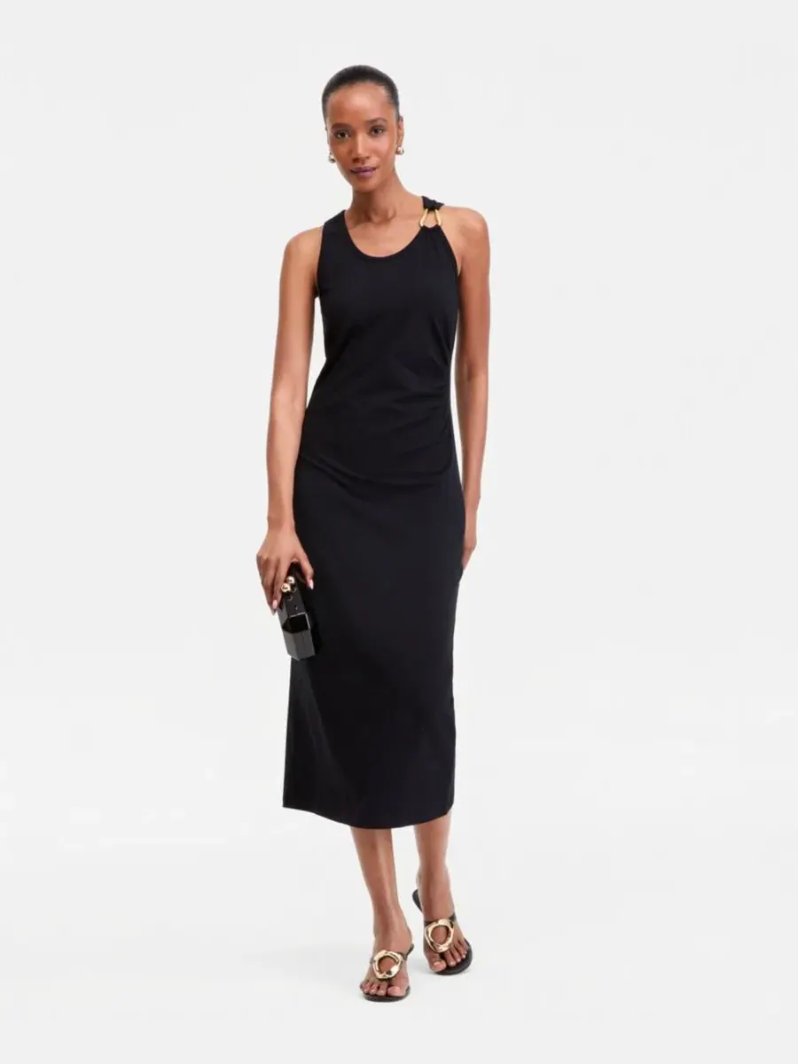 Женское трикотажное платье миди с металлическими бретелями I.N.C. International Concepts — изображение 1 из 5