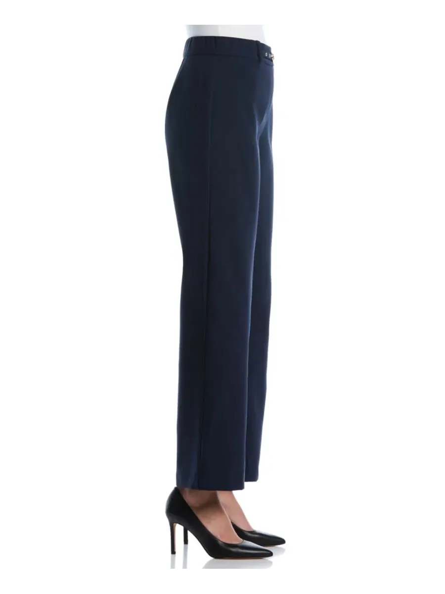 Брюки широкие с высокой посадкой Petite Novelty Pull-On Wide-Leg High-Rise Rafaella — изображение 3 из 5, черный