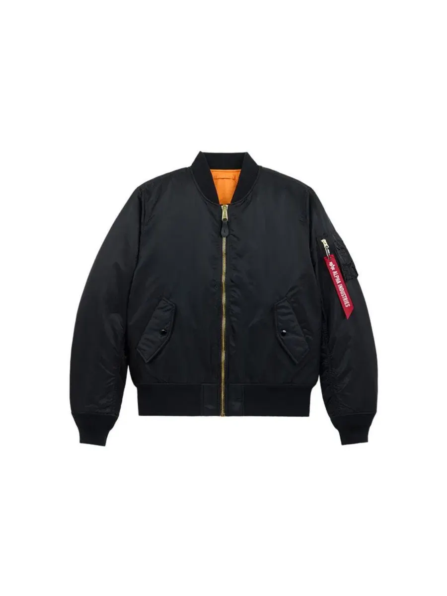 Бомбер MA-1 Slim Fit Alpha Industries — изображение 3 из 5, черный
