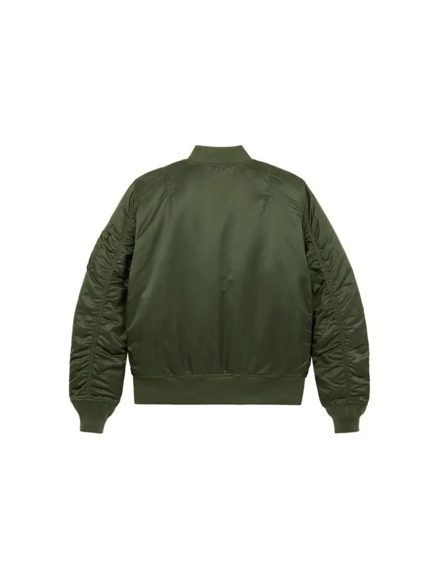 Мужская куртка-бомбер MA-1 Slim Fit Alpha Industries — изображение 4 из 5, шалфейный