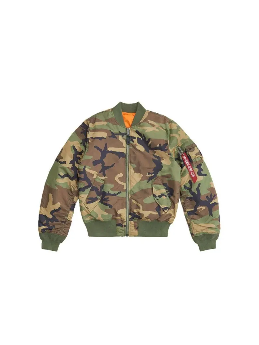 Куртка-бомбер MA-1 Slim Fit Alpha Industries, Woodland Camo — изображение 4 из 4