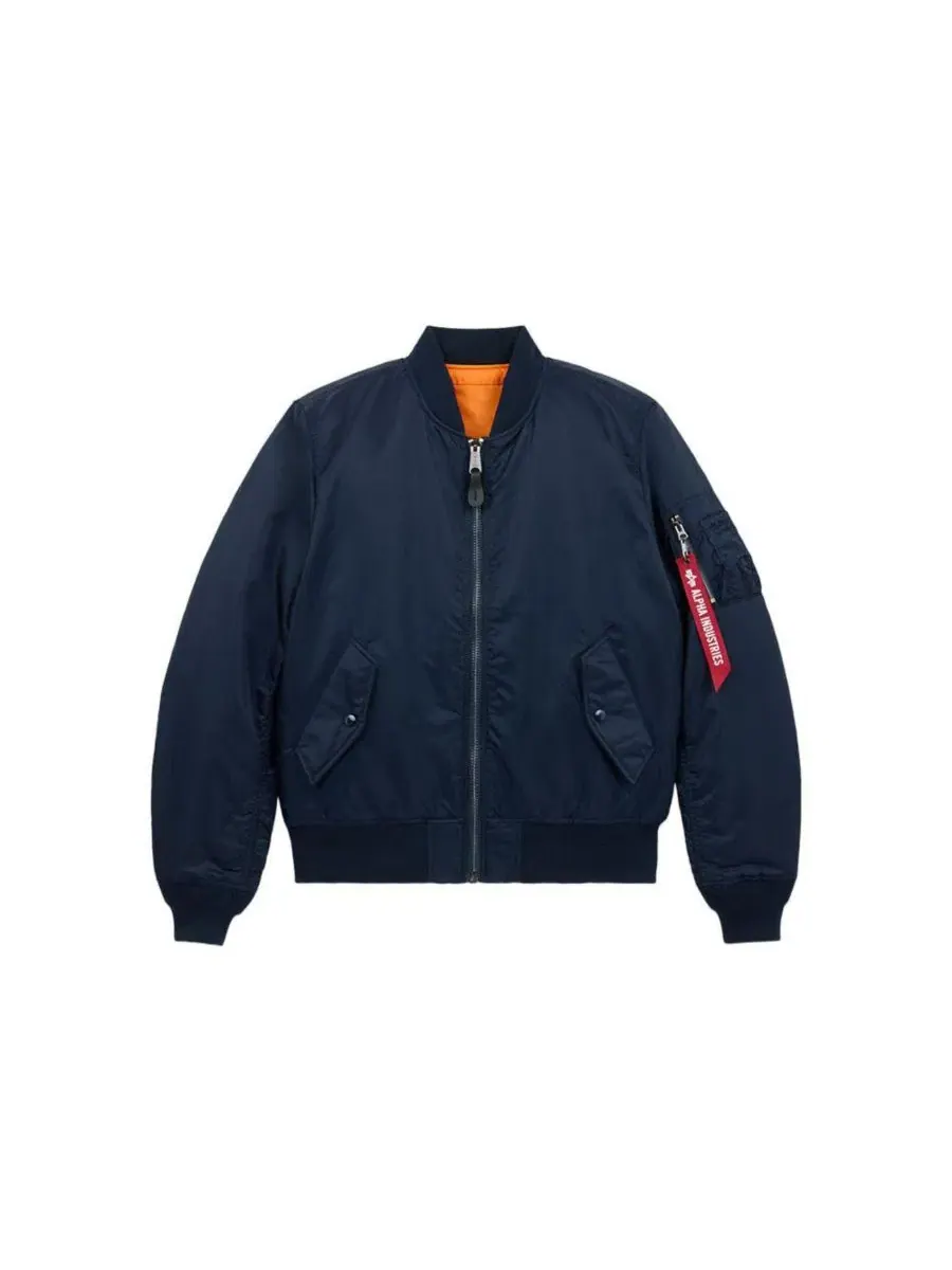 Куртка-бомбер MA-1 Slim Fit Alpha Industries — изображение 2 из 5, синий