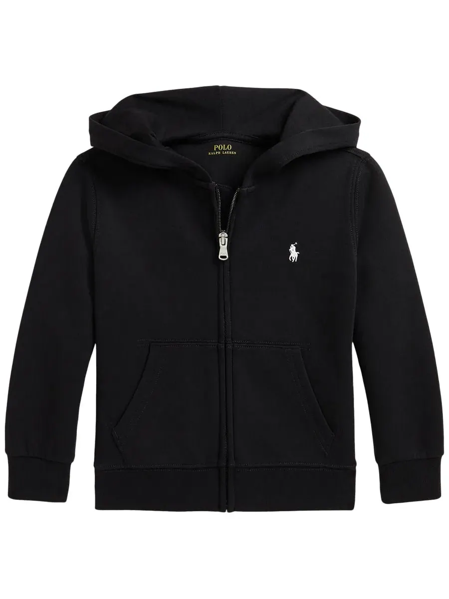 Худи на молнии с капюшоном, с длинным рукавом Polo Ralph Lauren — изображение 1 из 3, черный