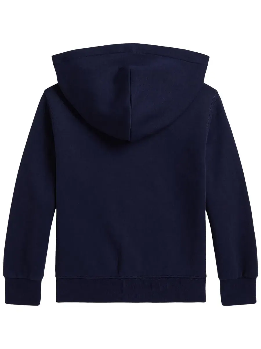Худи с капюшоном, полная застежка-молния, с вышивкой Pony Polo Ralph Lauren — изображение 2 из 3, темно-синий