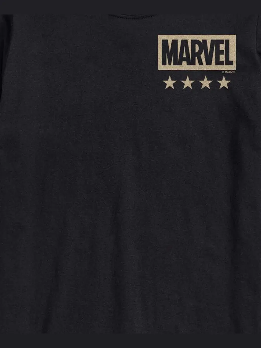 Футболка с коротким рукавом и принтом Captain America Flag AIRWAVES — изображение 3 из 3, черный