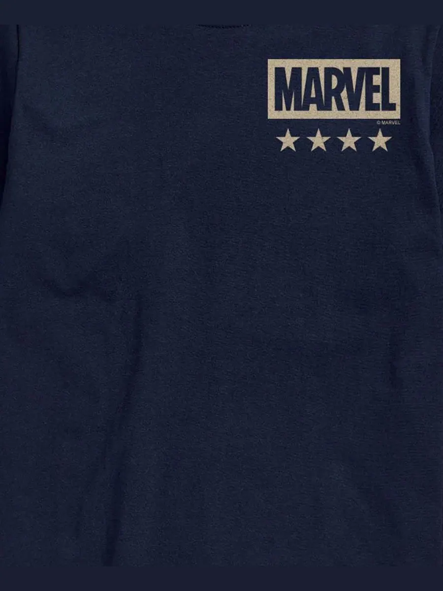Футболка с принтом Captain America Flag AIRWAVES — изображение 3 из 3, темно-синий