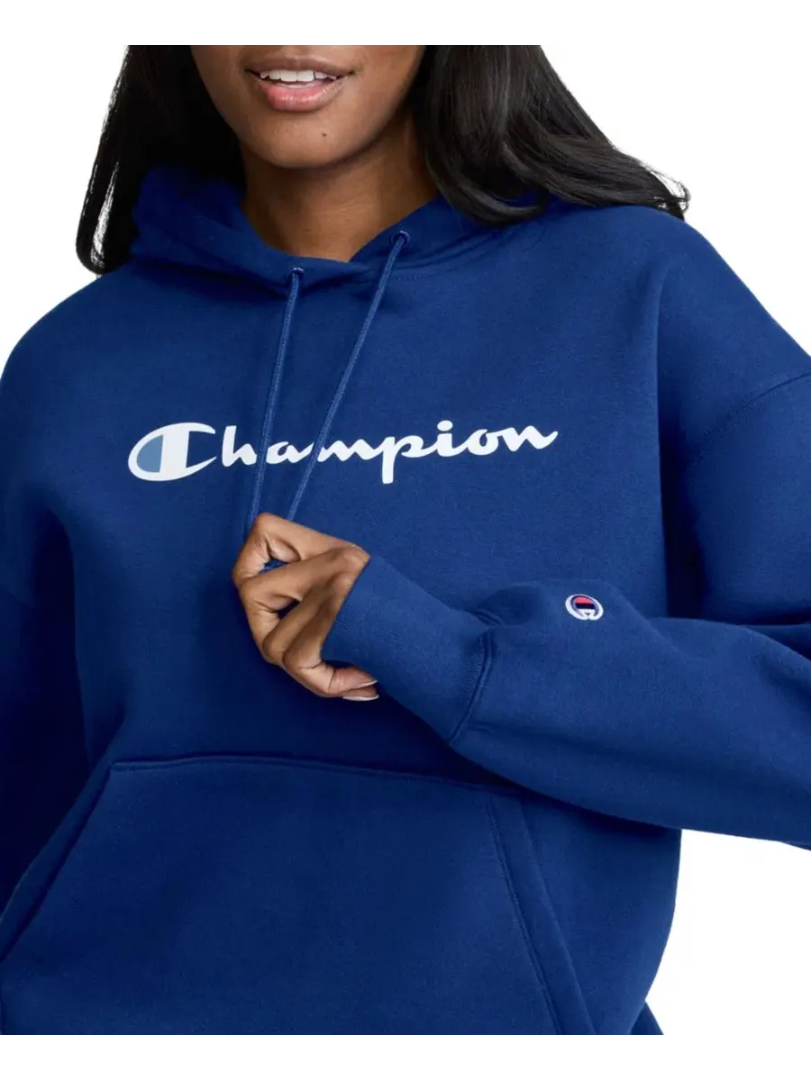Худи с капюшоном и принтом Champion — изображение 4 из 6, синий