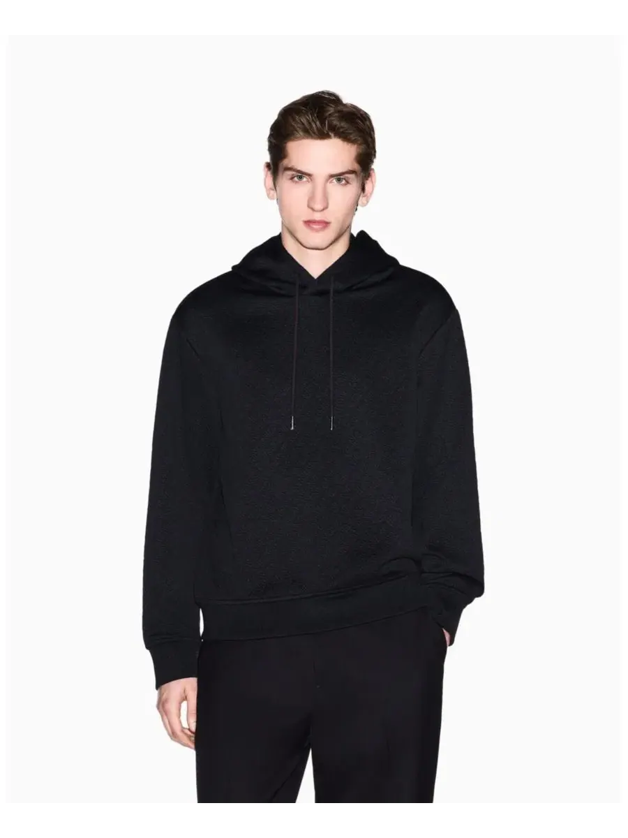 Мужская толстовка с жаккардовым принтом и логотипом A|X Armani Exchange
