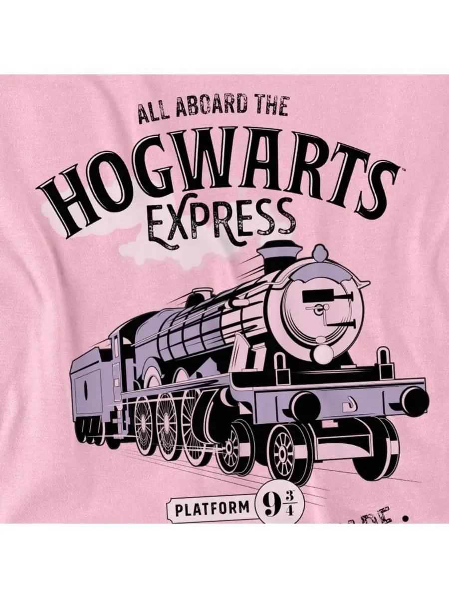 Мужская футболка «Вперед, Хогвартс-экспресс!» Harry Potter — изображение 3 из 3, розовый