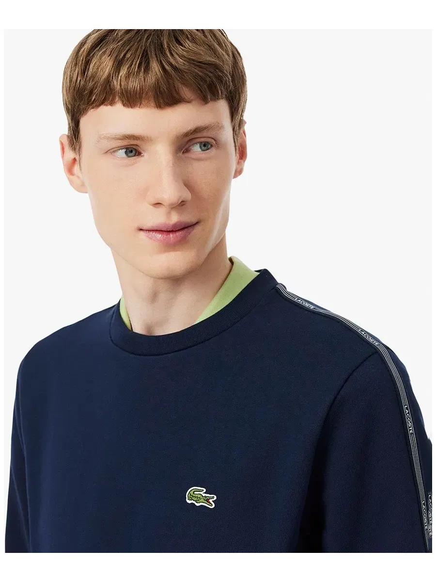 Толстовка мужская Lacoste, с длинными рукавами, классический крой — изображение 3 из 5, темно-синий