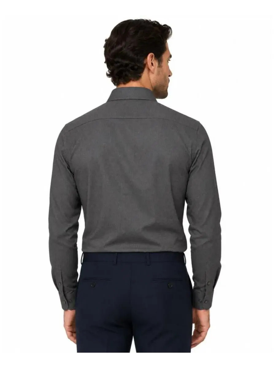Рубашка с длинным рукавом Slim Fit Elie Balleh — изображение 2 из 5, серый