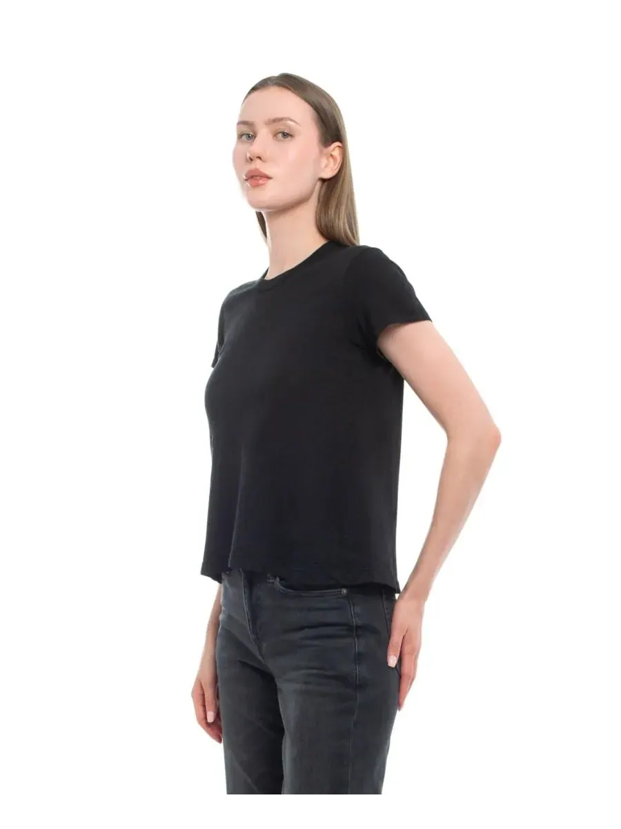 Женская детская футболка с круглым вырезом WILT Clothing — изображение 2 из 5, черный