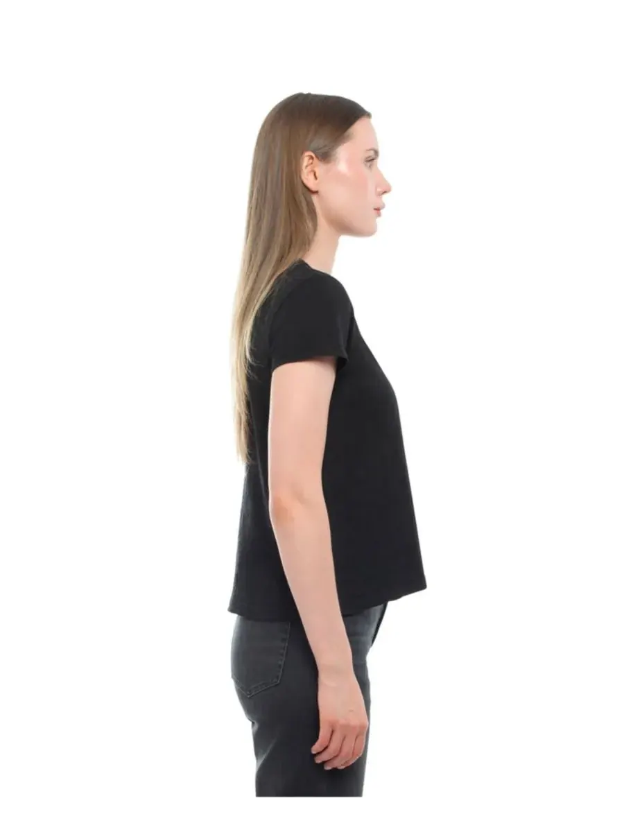 Женская детская футболка с круглым вырезом WILT Clothing — изображение 4 из 5, черный