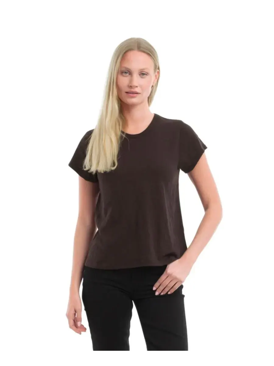 Женская детская футболка с круглым вырезом WILT Clothing — изображение 1 из 4, шоколадный