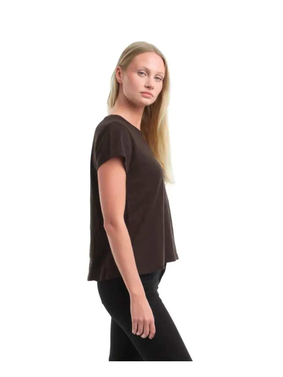 Женская детская футболка с круглым вырезом WILT Clothing — изображение 3 из 4, шоколадный