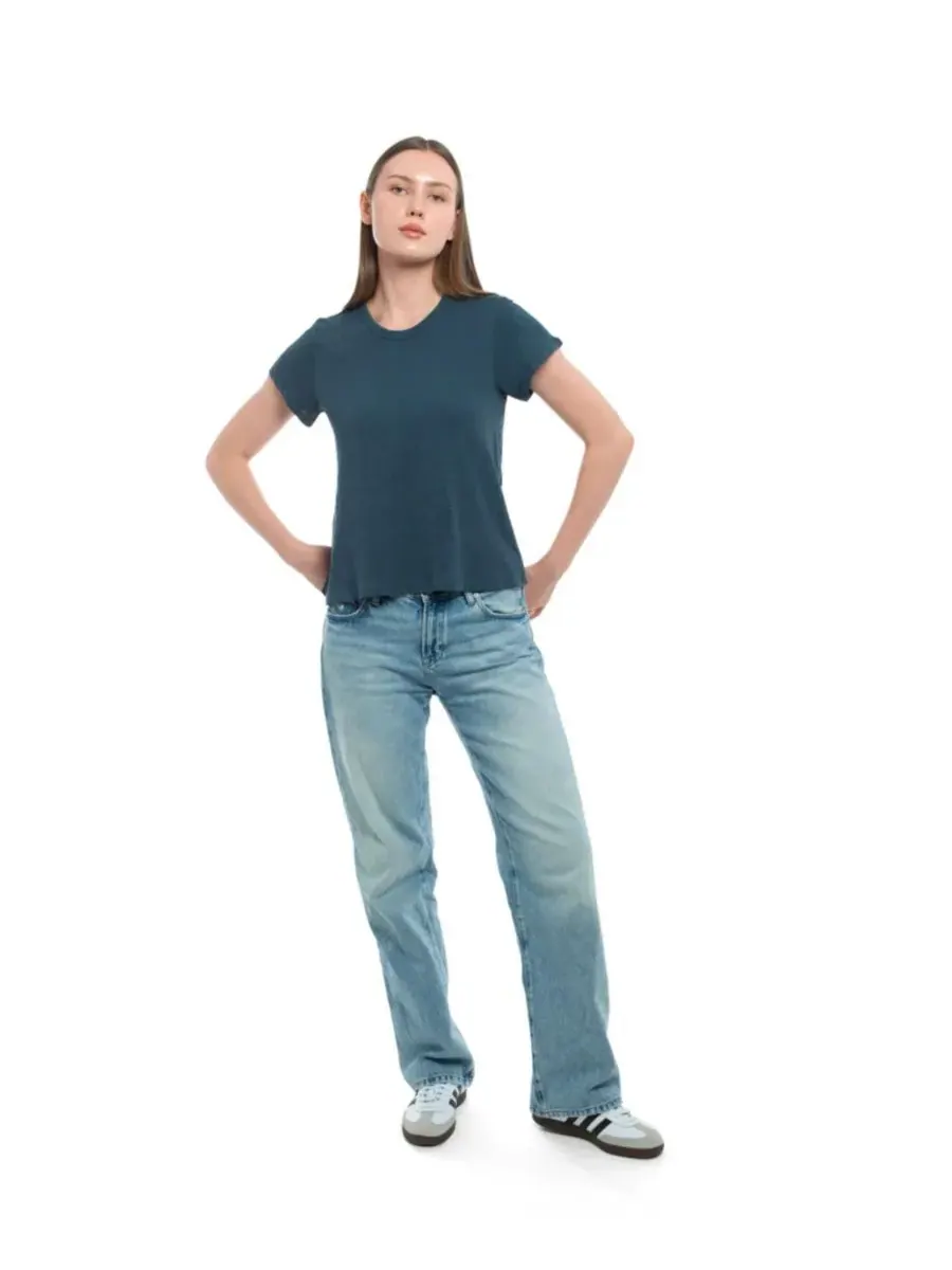 Женская детская футболка с круглым вырезом WILT Clothing — изображение 3 из 4, синий