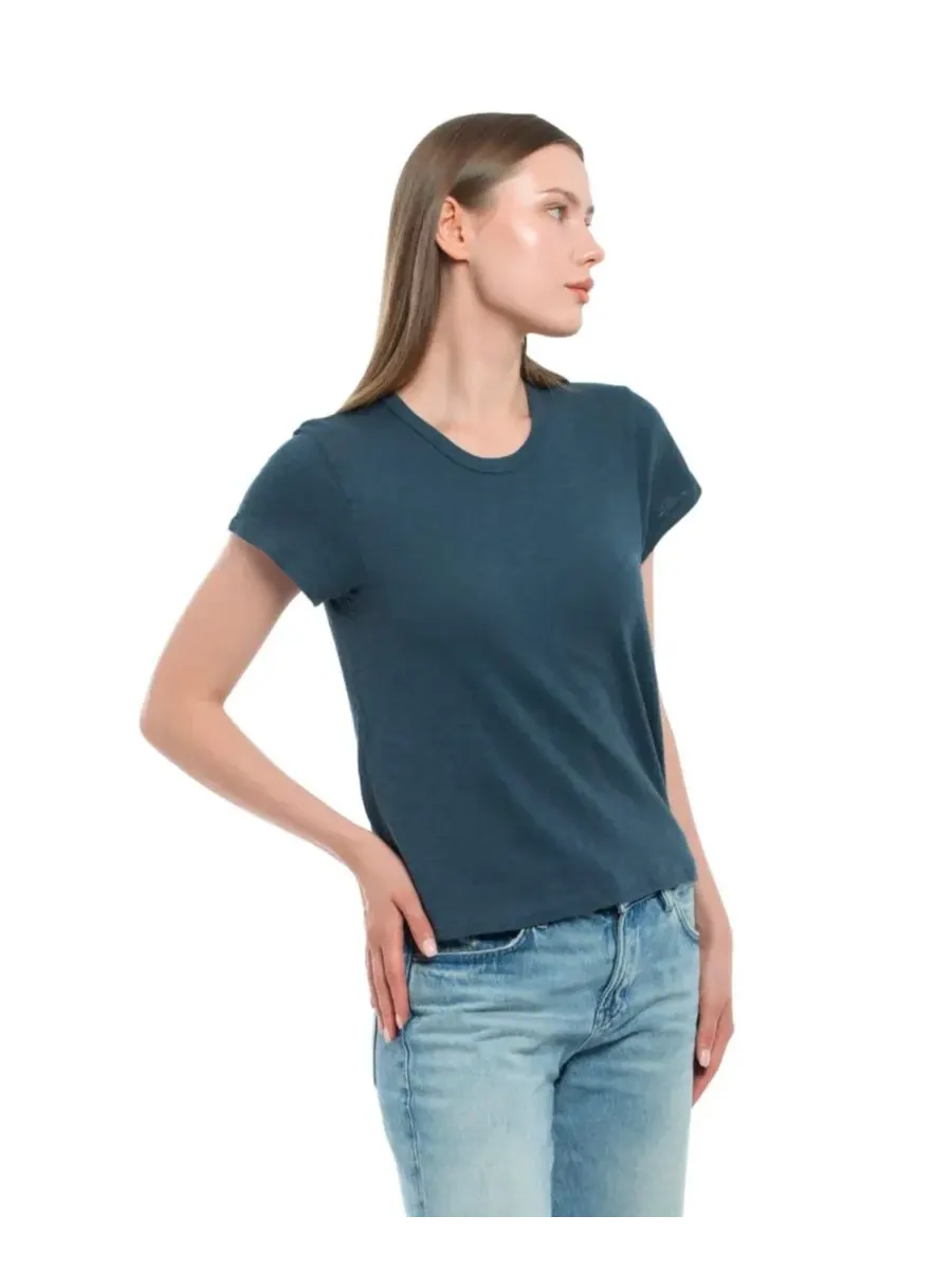Женская детская футболка с круглым вырезом WILT Clothing — изображение 4 из 4, синий