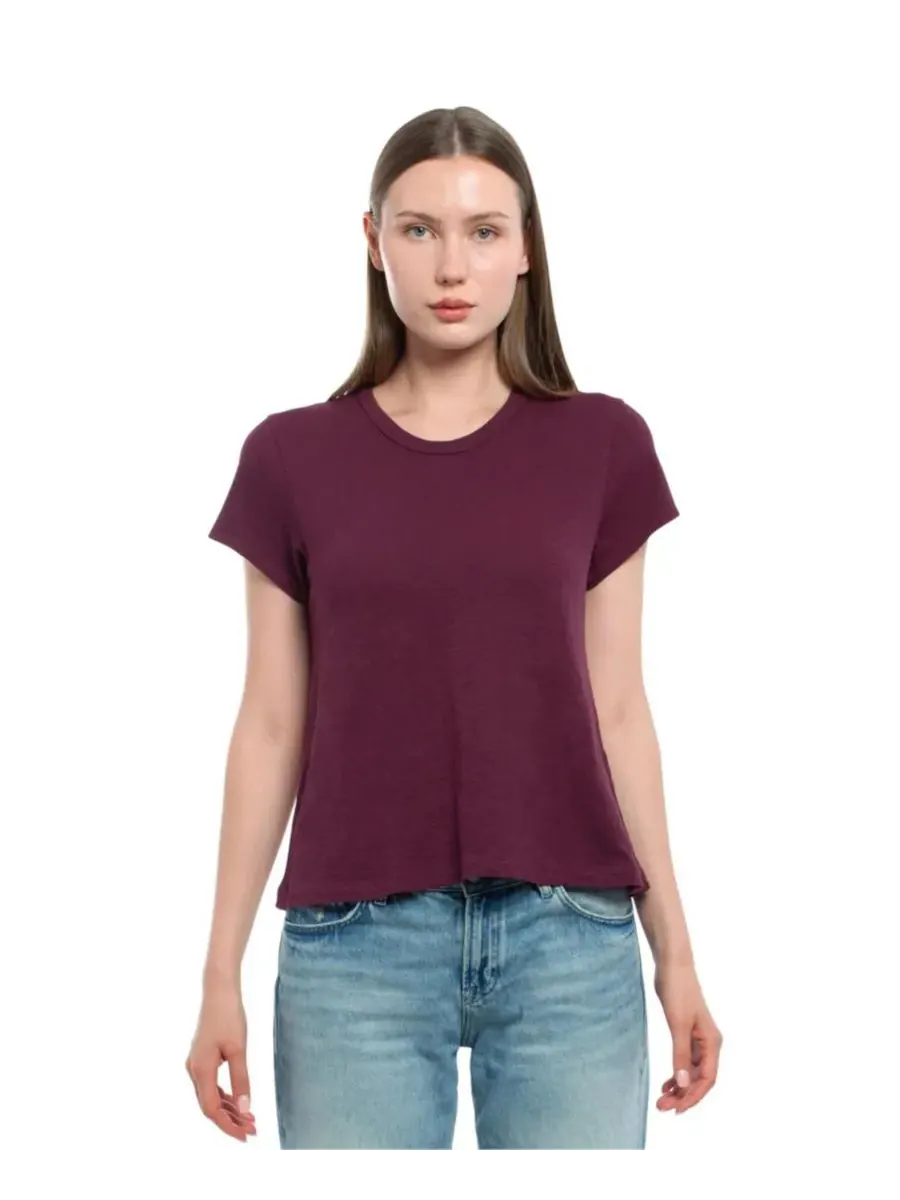Женская детская футболка с круглым вырезом WILT Clothing, темно-fig — изображение 1 из 4, фиолетовый