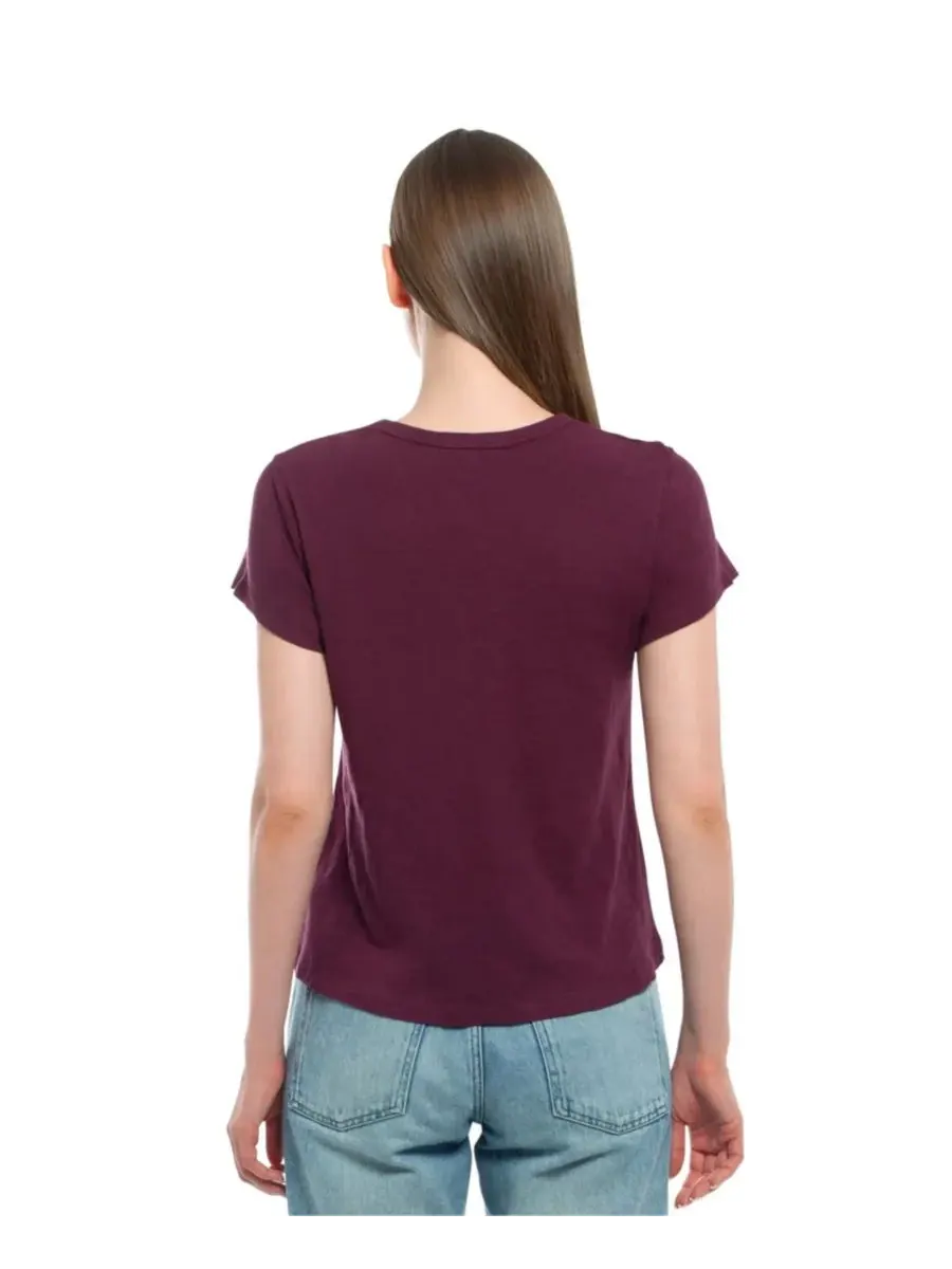 Женская детская футболка с круглым вырезом WILT Clothing, темно-fig — изображение 4 из 4, фиолетовый