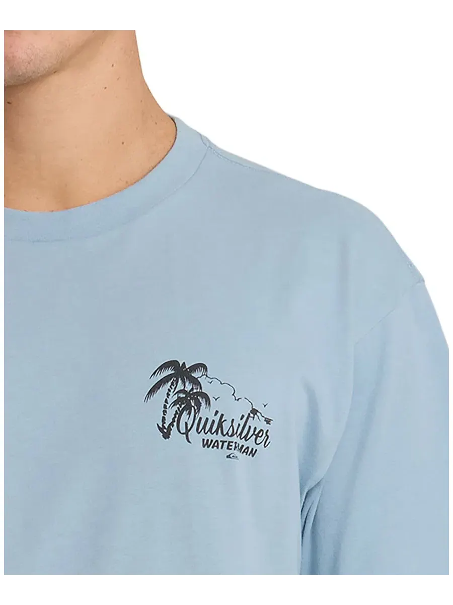 Футболка с принтом Outrigger Quiksilver Waterman — изображение 3 из 3, синий