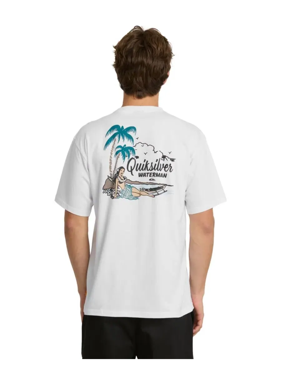 Футболка с принтом Outrigger Quiksilver Waterman — изображение 1 из 3, белый