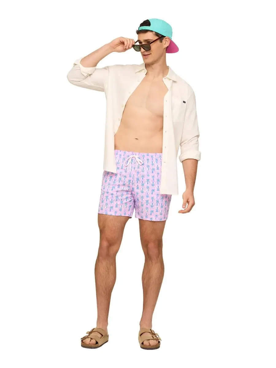 Мужские плавки Miami Mosaics Classic 5,5 дюймов Chubbies — изображение 2 из 3, розовый