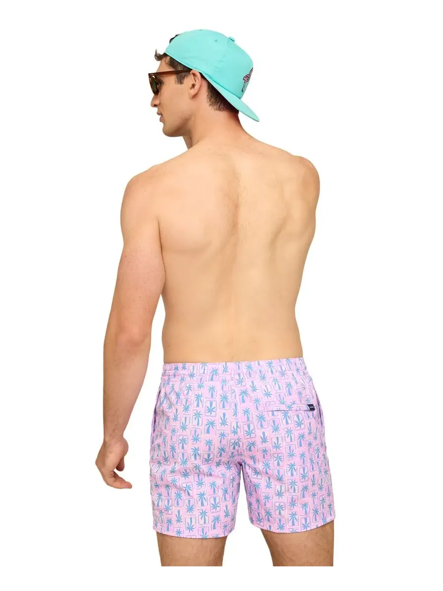 Мужские плавки Miami Mosaics Classic 5,5 дюймов Chubbies — изображение 3 из 3, розовый