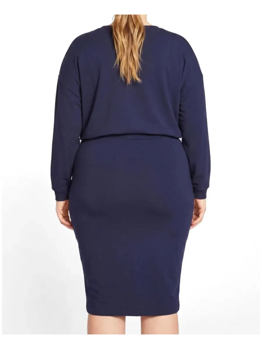 Юбка-карандаш миди Danube Jersey Universal Standard — изображение 2 из 3, синий море