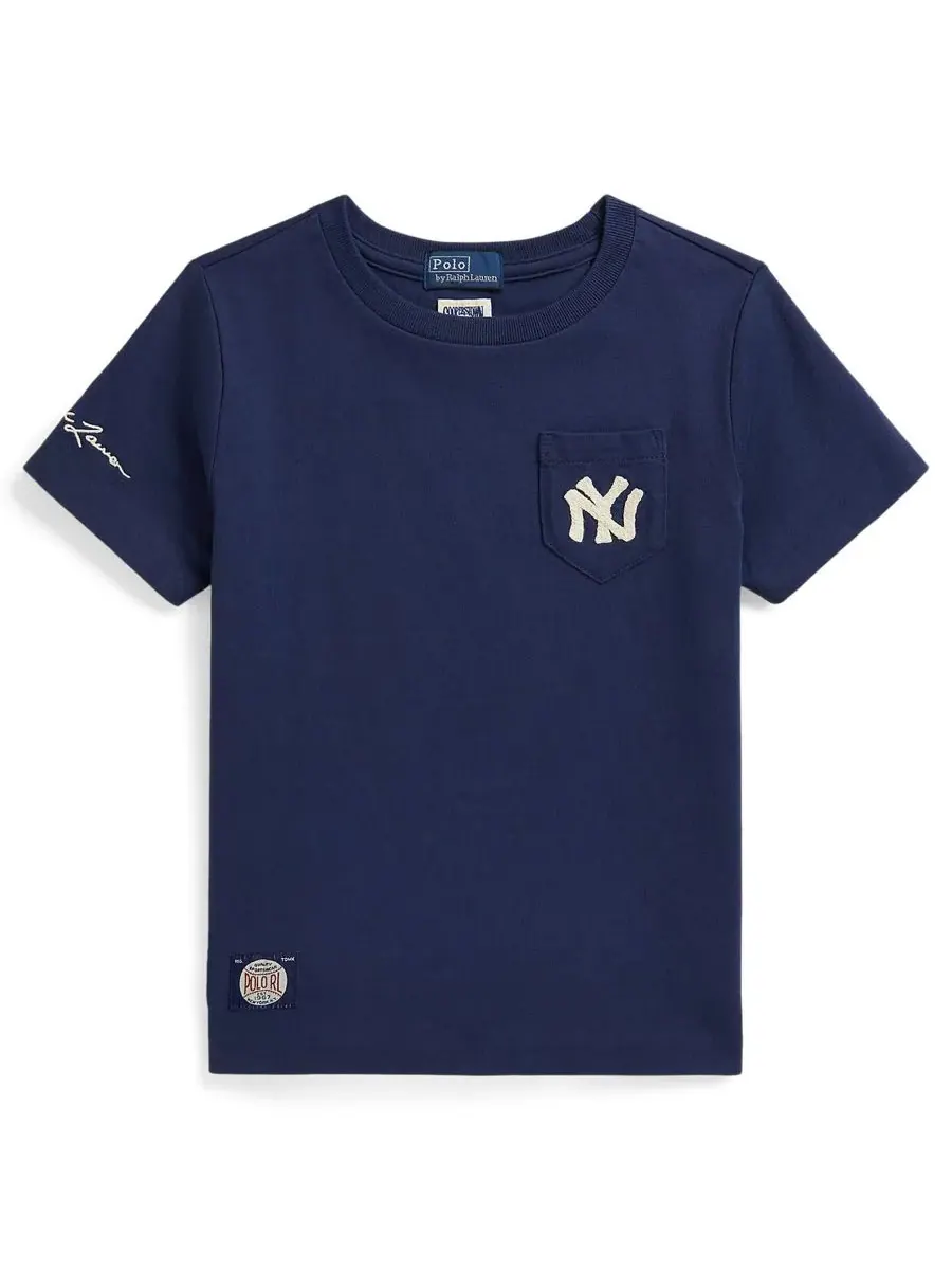 Футболка с коротким рукавом для мальчиков 2-7 лет Polo Ralph Lauren, темно-cobalt — изображение 1 из 3, кобальт