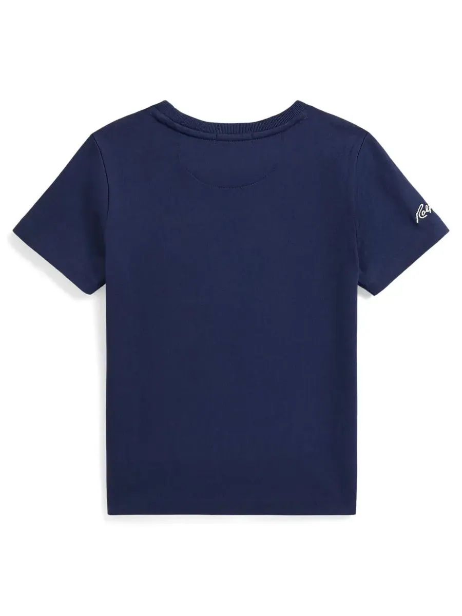 Футболка с коротким рукавом для мальчиков 2-7 лет Polo Ralph Lauren, темно-cobalt — изображение 3 из 3, кобальт