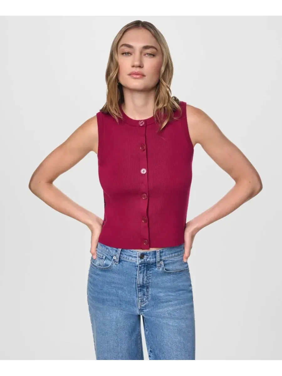 Свитер без рукавов с круглым вырезом, с логотипом DKNY Jeans — черный