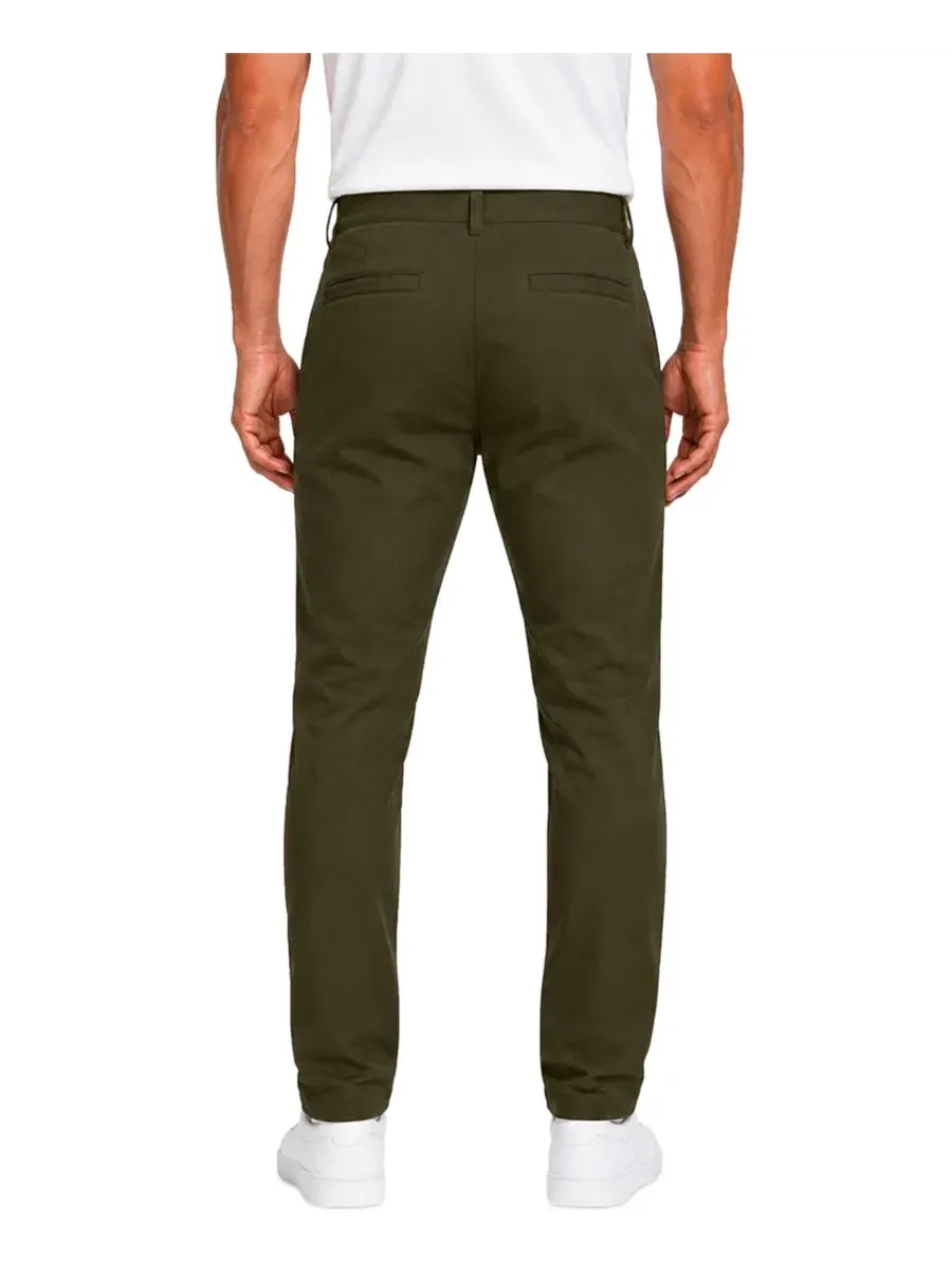 Брюки чинос с длинным рукавом, Slim Fit Blu Rock — изображение 2 из 4, оливковый
