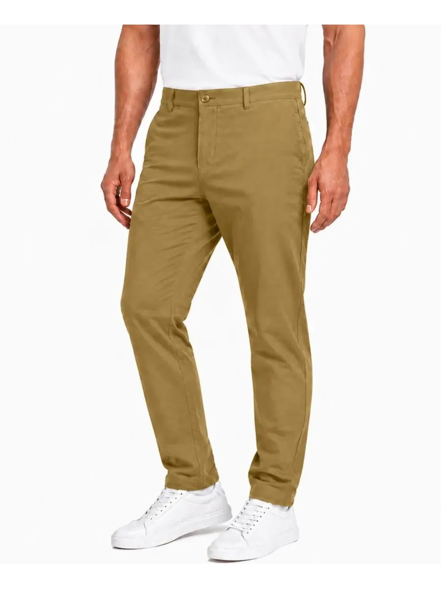 Брюки чинос slim fit из хлопка с эластаном, Super Stretch Blu Rock — изображение 1 из 4, хаки