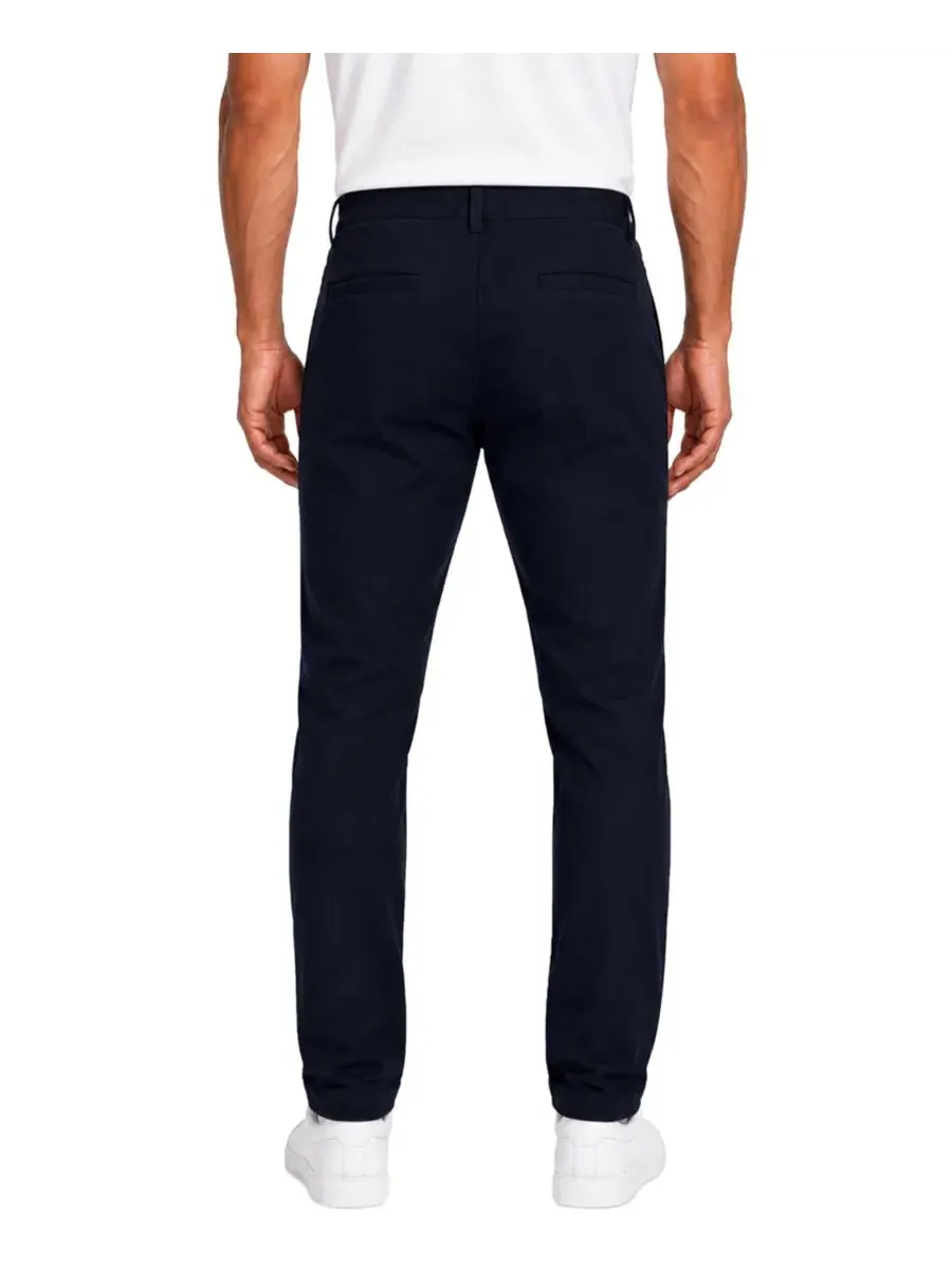 Брюки чинос с зауженным кроем, на резинке, Super Stretch Slim-Fit Blu Rock — изображение 2 из 4, темно-синий