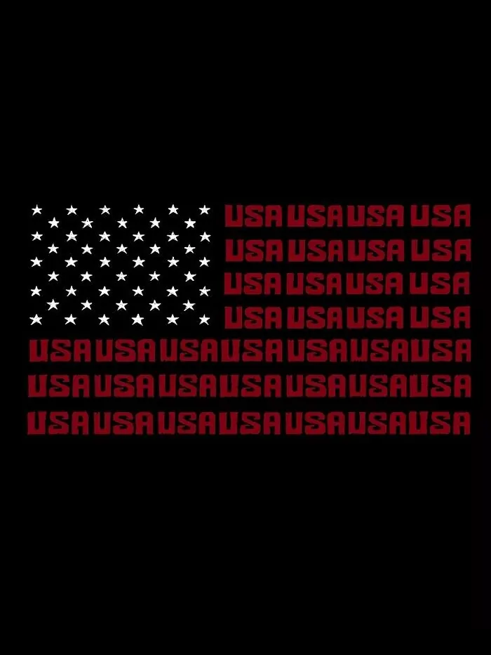 Футболка мужская с длинным рукавом и надписью «Word Art» с флагом США LA Pop Art — изображение 3 из 3, черный