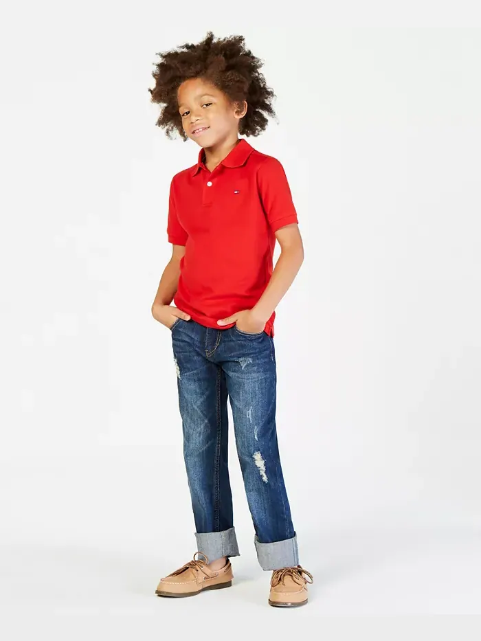 Детская и мальчиковая поло Ivy Stretch Tommy Hilfiger — изображение 1 из 1, синий