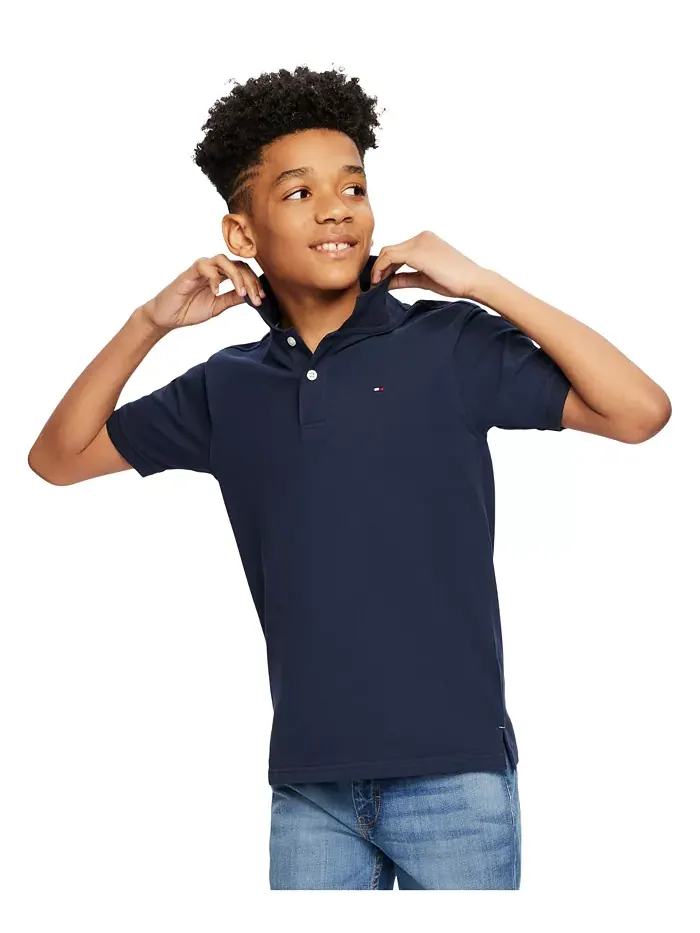 Детская и мальчиковая поло Ivy Stretch Tommy Hilfiger — изображение 2 из 5, темно-синий