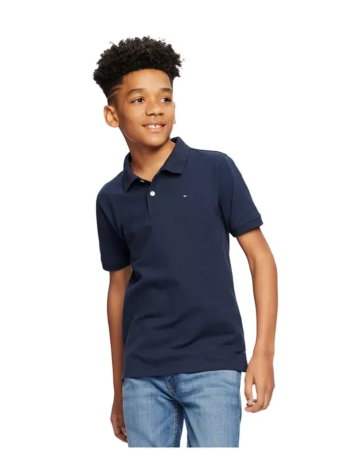 Детская и мальчиковая поло Ivy Stretch Tommy Hilfiger — изображение 3 из 5, темно-синий