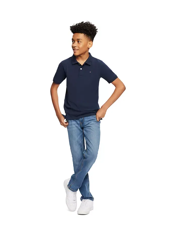 Детская и мальчиковая поло Ivy Stretch Tommy Hilfiger — изображение 4 из 5, темно-синий